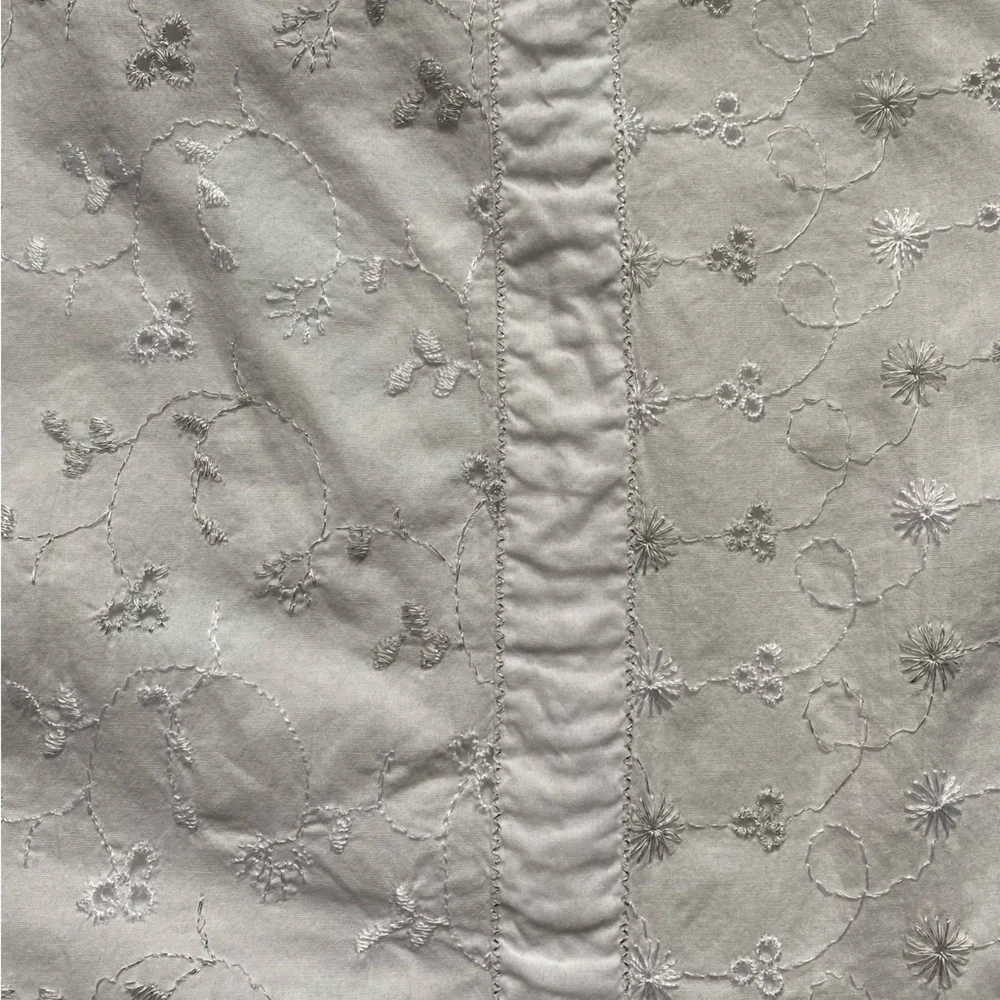 J.H. Collectibles Woman White Eyelet Floral Embroidered Cotton Skirt Size 18W